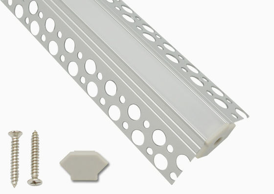 โปรไฟล์ LED อลูมิเนียมปิดภาคเรียนสำหรับไฟ LED Strips พร้อมคลิปสปริง