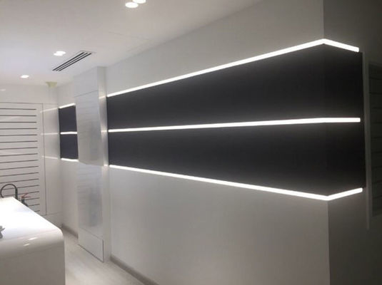 โปรไฟล์ LED อลูมิเนียมขัดเงา 2 ม. สำหรับตู้กระจกเฟอร์นิเจอร์