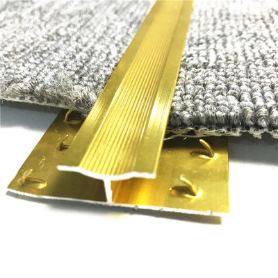 อุปกรณ์เสริมสำหรับพรม Chrome Silver Tile Transition Strip พรมอะลูมิเนียม Trim 2.5cm