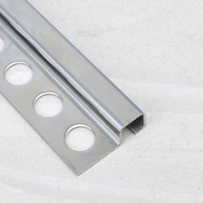 กระเบื้องมุมโค้งโปรไฟล์เงินกระเบื้องสแตนเลสตัด 10mm ทรงกลม