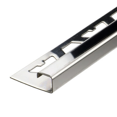 กระจก Sqstainless แถบตกแต่งเหล็ก 2.0mm Square Tile Edge Trim