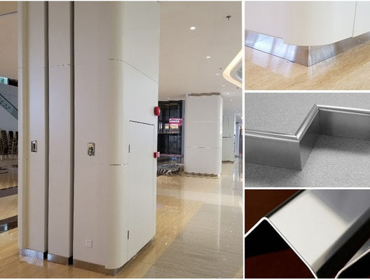 Anodized Stainless Steel Skirting Board Waterpoof Stainless Steel Baseboard