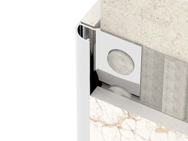 TUV Brushed Stainless Steel Tile Trim 10mm Bright Finishing ปิดแถบโลหะ