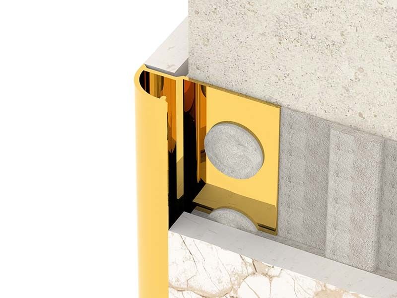 TUV Brushed Stainless Steel Tile Trim 10mm Bright Finishing ปิดแถบโลหะ