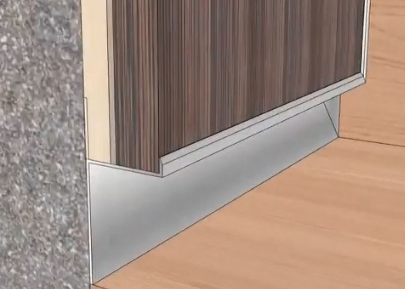Anodized Waterproof Skirting Boards Wall Skirting Protector ตกแต่ง