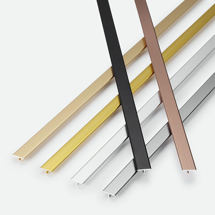 Rose Gold พรม Transition เซรามิค 20 มม. กระเบื้องอลูมิเนียมตัดขอบกลม UL Shape