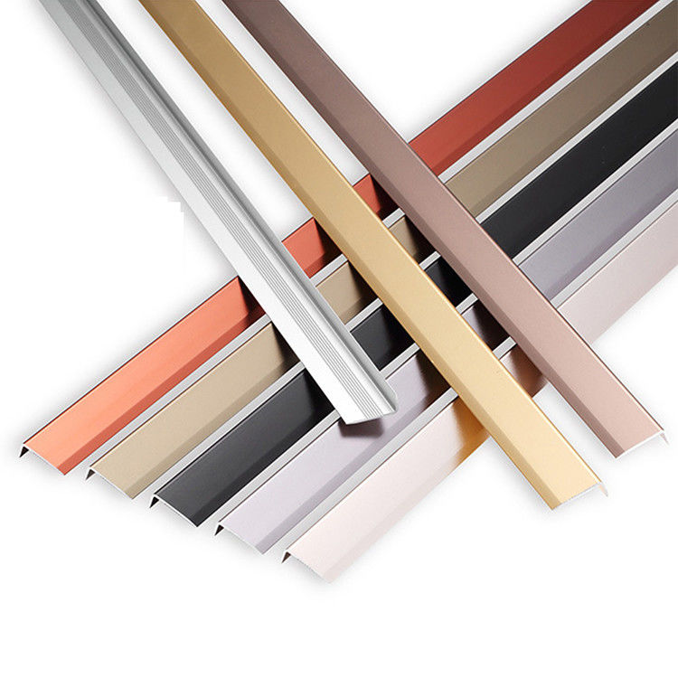 Rose Gold พรม Transition เซรามิค 20 มม. กระเบื้องอลูมิเนียมตัดขอบกลม UL Shape