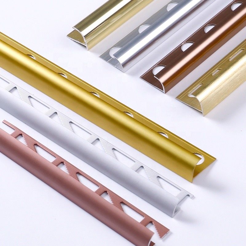 SGS 10mm Anodized Metal Edge Trim สำหรับกระเบื้องเซรามิค 1.8m