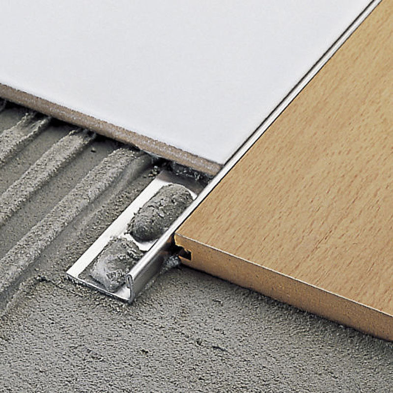 มุมเซรามิกอลูมิเนียม T Channel สแตนเลส Quadrant Tile Trim 2.7m