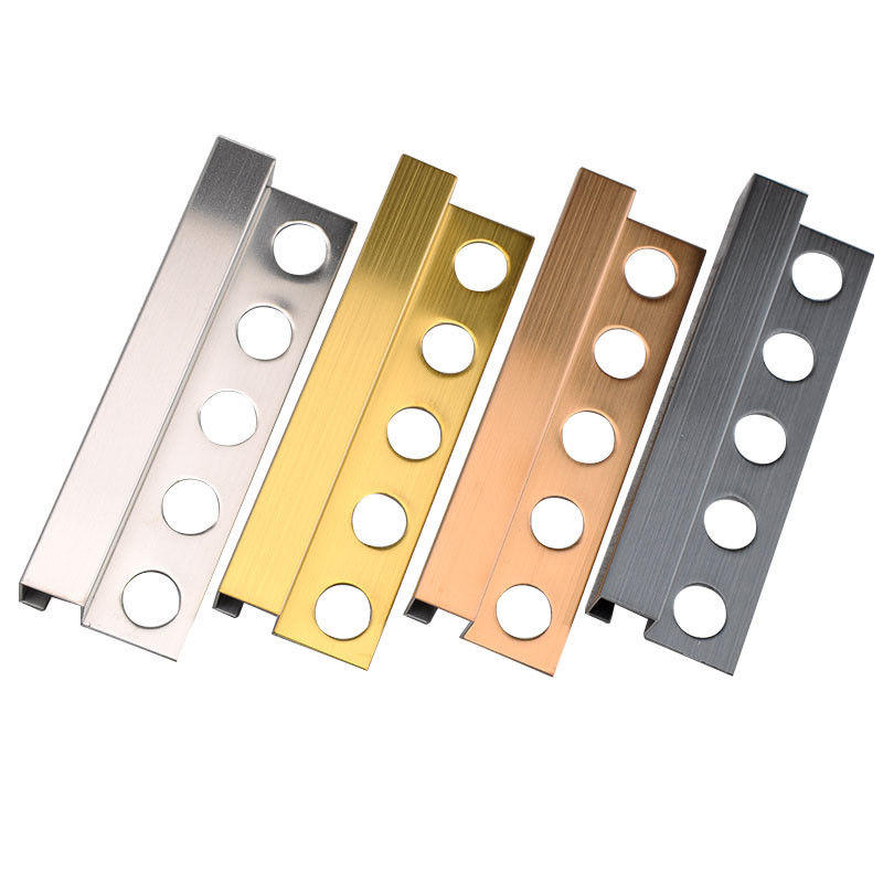 มุมเซรามิกอลูมิเนียม T Channel สแตนเลส Quadrant Tile Trim 2.7m