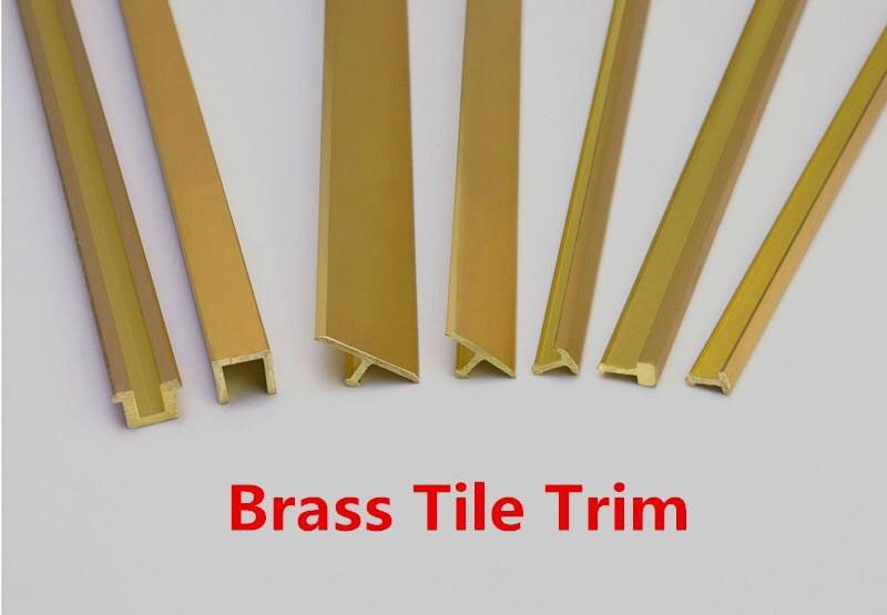 T Shape Brass Transition Strip Metal Threshold Flooring Trim Tile Transition Edge Strips